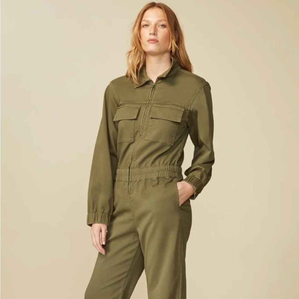 Warp and Weft Jumpsuit in Fern, EUC
